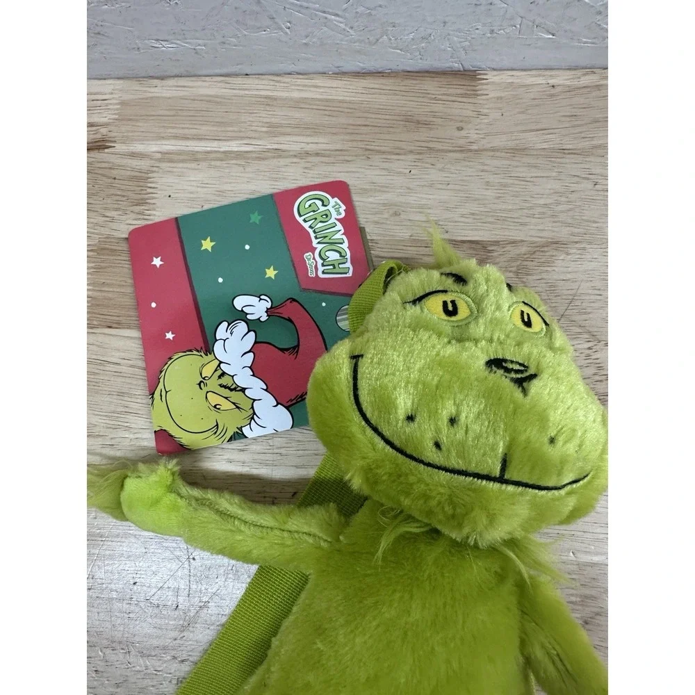 The Grinch Plush Backpack Bag Dr. Seuss Christmas 2024 Accessory Innovations NWT